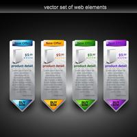 exibição de produtos web vetor