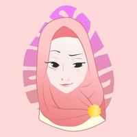 muçulmano islâmico hijab fofa menina vetor plano ilustração Projeto