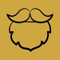 ícone bigode. st. patrick's dia celebração elementos. ícones dentro mão desenhado estilo. Boa para impressões, cartazes, logotipo, festa decoração, cumprimento cartão, etc. vetor