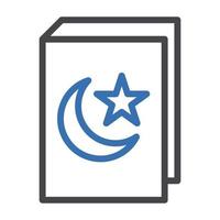 Alcorão ícone duocolor cinzento azul cor Ramadã símbolo perfeito. vetor