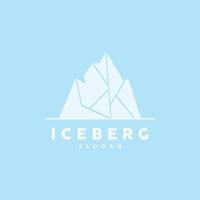 iceberg logotipo, antártico montanhas vetor dentro gelo azul cor, natureza projeto, produtos marca ilustração modelo ícone