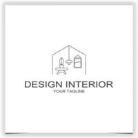 Projeto interior logotipo Prêmio elegante modelo vetor eps 10