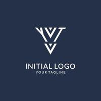 yt triângulo monograma logotipo Projeto Ideias, criativo inicial carta logotipo com triangular forma logotipo vetor
