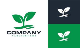 simples plantar sementes logotipo vetor