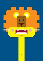 fofa desenho animado leão - rei do a selva personagem vetor