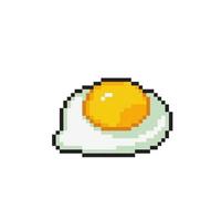frito ovo dentro pixel arte estilo vetor