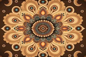 étnico floral desatado padronizar dourado fundo. abstrato tradicional folk Antiguidade tribal gráfico linha. textura têxtil tecido indiano padrões. ornamentado elegante luxo vintage retro estilo. vetor