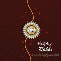feliz festival raksha bandhan de convite de irmão e irmã vetor