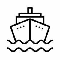 navio ícone simples vetor ilustração.
