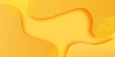 fundo gradiente de forma geométrica, cores amarelas moldam design moderno. ilustração do vetor de onda líquida.