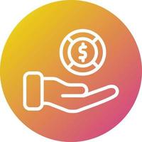 ilustração de design de ícone de vetor de pagamento de dinheiro