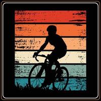 bicicleta e ciclismo camiseta desenhos vetor montanha bicicleta retro vintage bicicleta camiseta Projeto