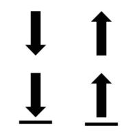 Envio baixar seta ícones isolado em branco fundo vetor