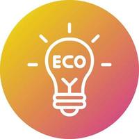 ilustração de design de ícone de vetor de luz eco