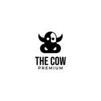 vetor cabeça do uma vaca dentro uma círculo logotipo Projeto conceito para estoque subindo, carne laticínios Fazenda e Comida