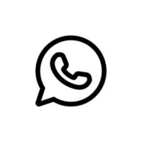 Telefone ícone vetor, Whatsapp logotipo símbolo. telefone pictograma, plano vetor placa isolado em branco fundo. simples vetor ilustração para gráfico e rede Projeto.