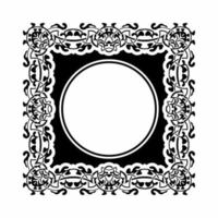 vetor de borda sem costura ornamentado vintage define padrão de conceito em estilo tradicional. ornamento de cachos e espirais isolado no fundo branco