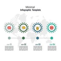 infográfico mínimo de negócios vetor