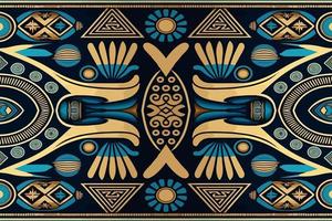egípcio geometria padronizar velho antigo fundo. abstrato tradicional folk Antiguidade tribal étnico gráfico linha. ornamentado elegante luxo vintage retro estilo. textura têxtil tecido étnico Egito padrões vetor
