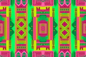 egípcio padronizar verde Rosa e amarelo fundo. abstrato tradicional folk Antiguidade tribal étnico gráfico linha. ornamentado elegante luxo vintage retro estilo. textura têxtil tecido étnico Egito padrões vetor