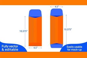 11 embalagem Catálogo envelope ou aberto fim envelope 4,5 x 10,375 polegada dieline modelo 3d caixa vetor