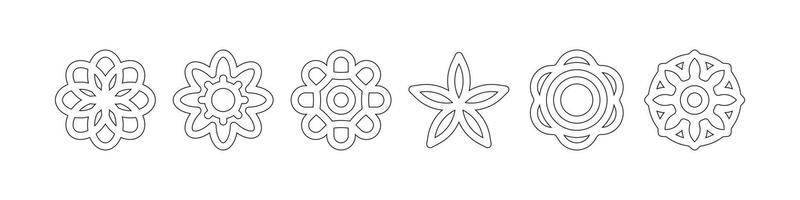 flor ícone geometria forma vetor arte isolado em branco fundo livre baixar