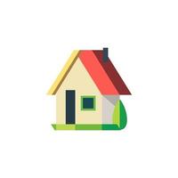 casa realty ícone colori vetor Projeto logotipo