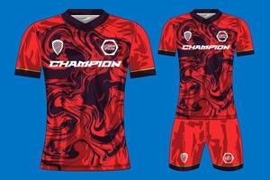 maquete de design de camiseta esportiva de camisa de futebol para clube de futebol vetor