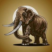 elefante mamute vetor ilustração