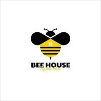 vetor abelha casa logotipo Projeto conceito ilustração idéia