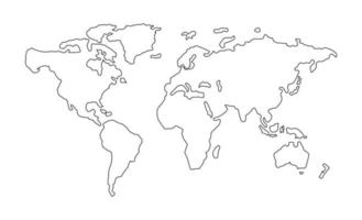 mundo mapa ilustração simples ícone vetor