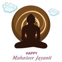 vetor ilustração do uma fundo para mahaveer Jayanti celebração.