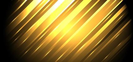 fundo abstrato dourado listras diagonais linhas com luz brilhante vetor