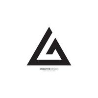 triângulo carta uma g ou g uma moderno arte monograma único logotipo vetor