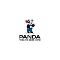 encanamento panda logotipo Projeto . vetor