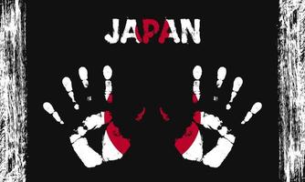 vetor bandeira do Japão com uma Palma