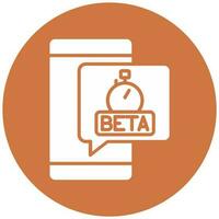 beta teste vetor ícone estilo