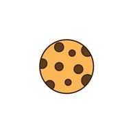 cookie, ícone de vetor de biscoito. ícone de ilustração vetorial doce. delicioso, ícone de sinal de sobremesas.