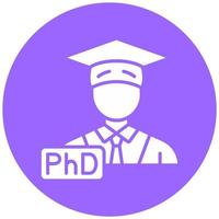 phd vetor ícone estilo