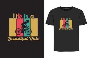 design de camiseta de bicicleta vetor