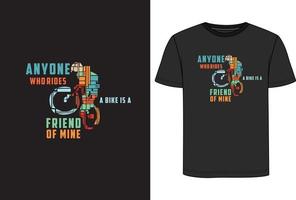 design de camiseta de bicicleta vetor