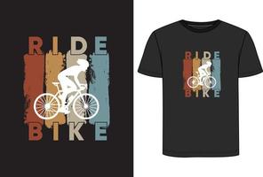 design de camiseta de bicicleta vetor
