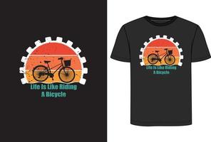 design de camiseta de bicicleta vetor