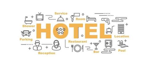 banner de vetor de hotel