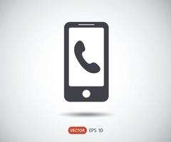 ícone de smartphone, ilustração vetorial de logotipo de telefone móvel vetor