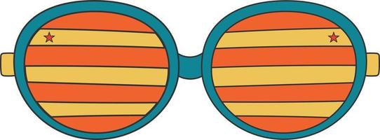 retro hippie oculos de sol ilustração vetor