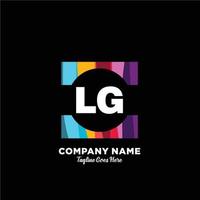 lg inicial logotipo com colorida modelo vetor