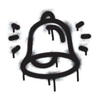 coleção do grafite Sino sinais spray pintado Preto em branco. Sino símbolo. isolado em branco fundo. vetor ilustração