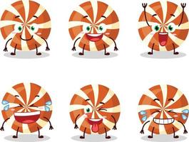 desenho animado personagem do espiral doce com sorrir expressão vetor