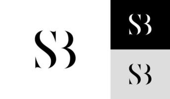 sb carta monograma logotipo vetor